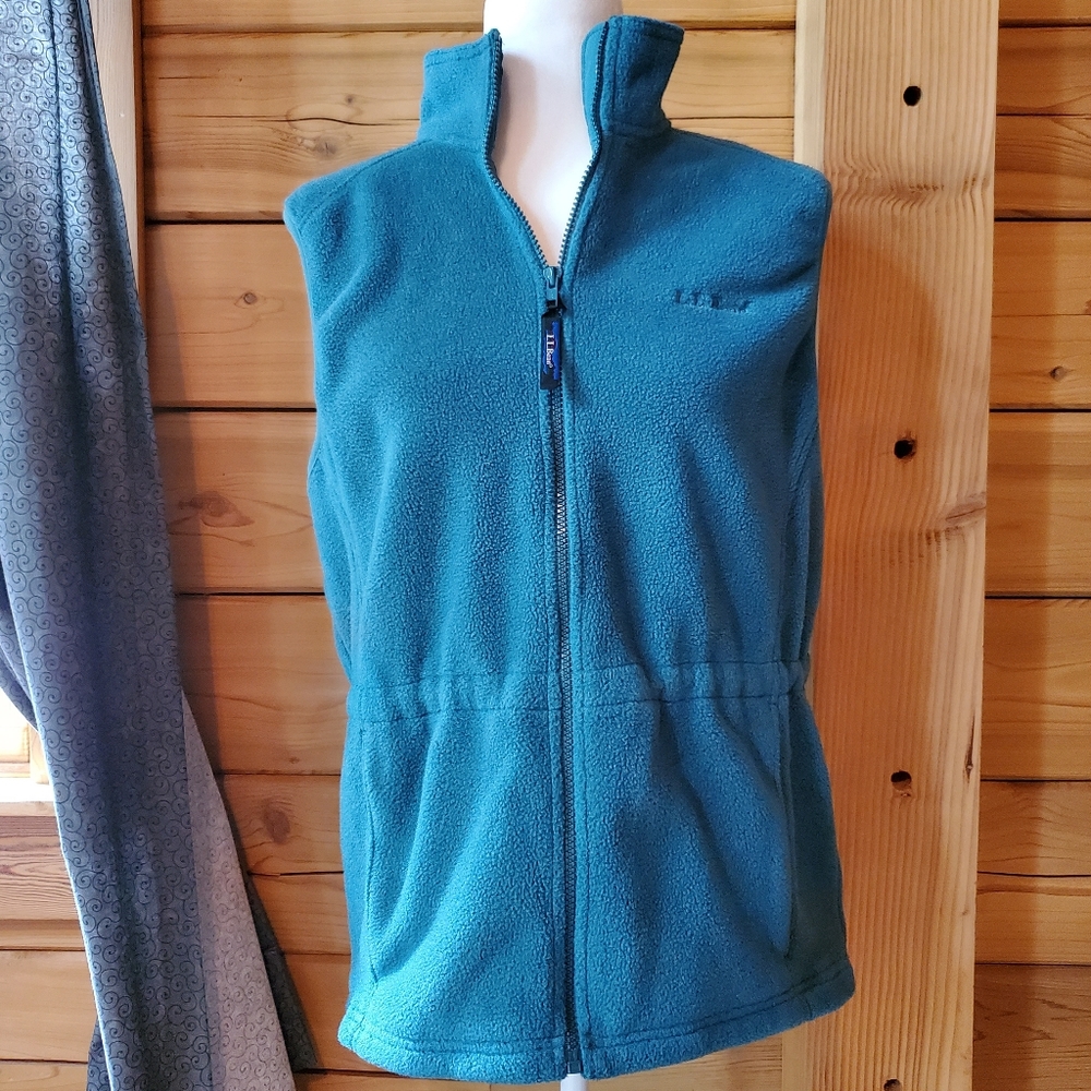 L.L.Bean Teal Fleece Vest Women's Size Medium
